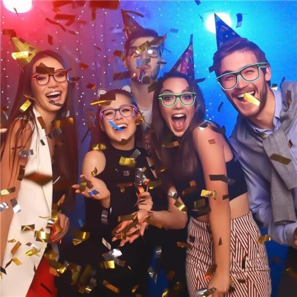 Light up Wire Neon Rave Glasses Glow Flashing LED Sunglasses Costumes for Party - Picture 7 of 8